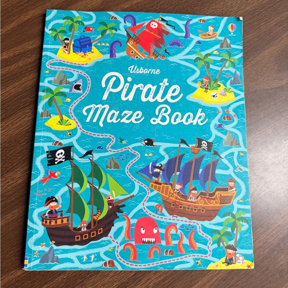 usborne Other - Usborne Pirate Maze Book - Blue and Red